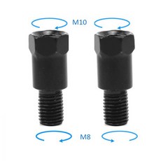 오토바이 백미러 어댑터 M10 10MM 스레드 M8 시계 볼트 왼손 변환 나사 8MM 방향 오른쪽 방지, M10-M8 RR and RL