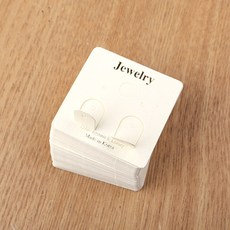 비즈아이 [9132-14]귀걸이포장지 40x40mm 아이보리Jewely 논피어싱용 20개