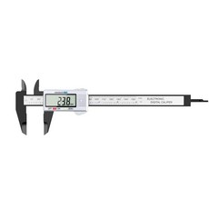 전문가용 고정밀 스텐 디지털 버니어 캘리퍼스 블랙 실버 측정범위150mm 수납케이스 포함, 1개