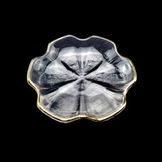A&R 香氛蠟燭盤 玻璃材質設計 適用於居家裝飾, 齒輪金邊款