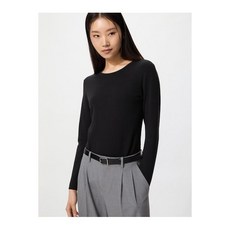 유니클로 보온성 여자 긴팔 긴팔티 티셔츠 히트텍 방한 겨울 따뜻한 울트라 웜 크루넥