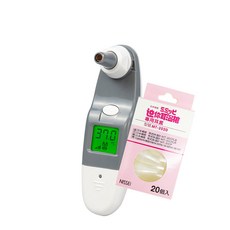 NISSEI 日本精密 MT-50LL 迷你耳溫槍 暖灰色+耳套1盒, 1個