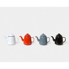 FALCON 琺瑯茶壺 優質材質 保溫耐用 多色可選 1000ml, 1個, 灰.黑.白