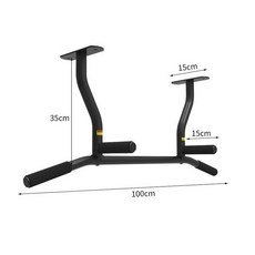 천장 턱걸이바 풀업바 턱걸이 홈트레이닝 가정용 벽고정, K153-1 블랙 스틸 반직선봉, 1개, 1g
