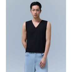 MUSINSA STANDARD [쿨탠다드] 메시 프리컷 브이 넥 슬리브리스 언더셔츠 [블랙]118800