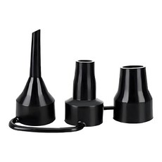 Htppzjr 공기 펌프 교체 노즐 플라스틱 3가지 크기 팽창 헤드 인플레이터 어댑터 액세서리 부분 침대용 에어 매트리스, 에어 펌프 교체 노즐 3가지 크기의 풍선 헤드 부분 베