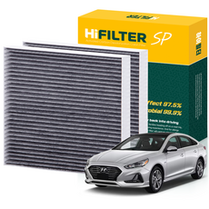 하이필터 현대 자동차 쏘나타 활성탄 에어컨필터, 2개, LF 쏘나타 뉴 라이즈 HEV (PE) HI-A001