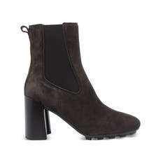 호간 밴딩 패널 블록 힐 부츠 90mm