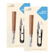 KR리빙 재봉 쪽가위 106mm + 실뜯개 131mm 세트, 2개, 혼합색상