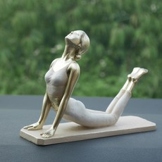 피겨린 피규어 요가 빈야사 하타 아쉬탕가 명상 홈데코 소품 장식품 오브제 차량용, 코브라 (수지 골드)