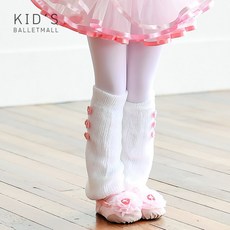꽃니트 발레 다리워머 화이트