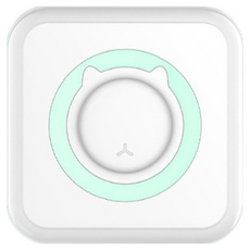 迷你無線照片印表機，可愛造型，熱感應技術，手機平板隨印, 绿色, 3094綠色