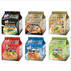 KORMOSA 韓國泡麵系列 辣牛肉湯拉麵 龍蝦海鮮湯麵 人蔘雞湯麵 泡菜火鍋湯麵, 1個, 袋裝【4入】,黃金咖哩湯麵