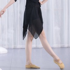 하늘하늘하고 우아한 실루엣 부드럽고 가벼운 착용감 쉬폰원단 필라테스 폴댄스 발레 스커트 여성스렁운