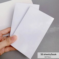 50개 일회용 틴팅 글루 페이퍼 찢을 있는 네일 토닝 팔레트 폴리시 색상 혼합 트레이 방수 종이 디스플레이 보드, Large 100mm x 76mm