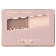 SWEETS SWEETS 鼻影校正立體修容盤 防水防油 持久不脫妝, 01 摩卡咖, 1個