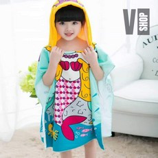 브이샵 비치타올 인어공주 유아비치가운