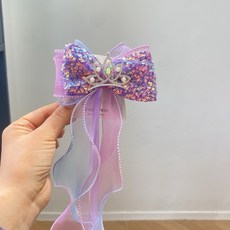 女童髮夾 可編髮蝴蝶結 亮片水鑽皇冠髮夾 禮服髮飾 冰雪奇緣萬聖節造型頭飾
