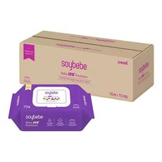 소이베베 베이비 아토 프리미엄 엠보싱 물티슈 70g (70매) x 10개, 70매, 10박스