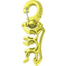 PROBLUE 潛水管夾 BC調節器管夾 潛水低壓管固定掛鉤, 黃