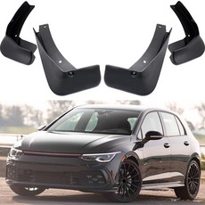 MOERTIFEI Mudguard 머드 플랩 스플래시 가드 펜더 2022-2025 VW 골프 GTI 해치백과 호환 머드 가드 키트 4개 블랙