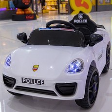 유아용 포르쉐 전동차 린이 전기 자동차 레트로 이중도어 원격자율주행 4륜 전동차, 전기 구동, 흰색+이중도어+리모컨+자율주행+라이트+음악, 1개
