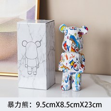 폭력적인 곰 장식품 창조적 인 재미있는 거실 TV 캐비닛 장식 어린이 돼지 저금통 트렌드 오피스 클럽 장식, 27cm, 도라에몽 A, 1개