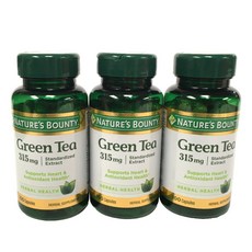 네이처스 바운티 녹차 추출물 315 mg 캡슐 100 카운트 3 팩 032028 만료