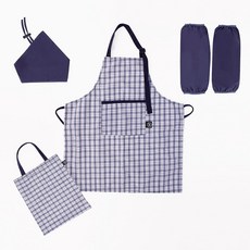 어린이앞치마 로이도이 인디고 아동 앞치마세트 WH0599