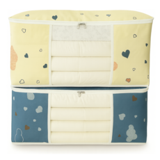 피어나다 투명창 의류이불 보관함 정리함 4P, 4개, 네이비