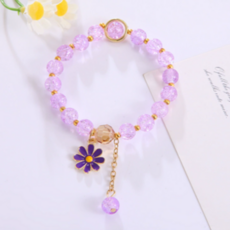 huray 크리스탈 비즈 큐빅 꽃팔찌