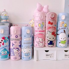 (420ml)산리오 텀블러 포차코 시나모롤 물통 쿠로미 마이멜로디 텀블러, 헬로키티 텀블러, 1개, 헬로키티, 420ml