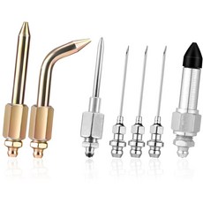 7개입 그리스 건 액세서리 노즐 니들 고무 커넥터 팁 1개 3개 키트 디스펜서 니플 직선, 7Pcs