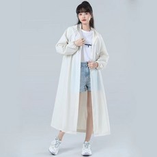 윤윤마켓 여성 레인코트 남자 골프 다회용, 아이보리, 1개