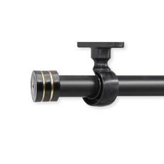 한국레일갤럭시 25mm 라인 갤럭시2 커튼봉, 블랙 라인