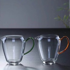 수타미 내열유리 유리숙우 CH16 260ml, 오렌지, 1개