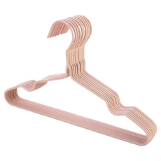 兒童衣架 加粗加厚不鏽鋼防滑衣架 超值堅固耐用寶寶曬衣架 嬰兒小衣架, 粉, 1個