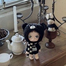 팝마트 Zsiga 지거 BJD 액션 피규어 20cm 인형 인형옷 곰돌이모자 목돌이 셔츠 3피스 세트 인형 포함 안 됨