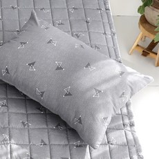 Sodilight 舒眠雙面枕頭套 + 枕芯套組, 舒眠灰, 1個