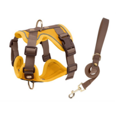 스노우윙 편안한 메쉬 강아지하네스, 허니 머스터드