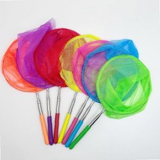 어린이 야외활동 신축식 곤충채집 그물망 나비잡이 텔레스코픽 핸들 다채색 메쉬, 1개