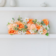 화예원 대형 조화 센터피스 테이블 장식 조화 돌상 백일상 생신상 프로포즈 브라이덜샤워, 1개, 오렌지