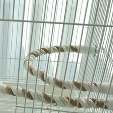 앵무새 횃대 꽈배기 5종 철사 길이 다양 모양 자유 새장 새용품 로프 와이어, 1개, 꽈배기 40cm