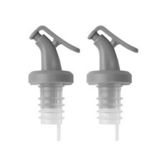 이케아 LOSTAGBAR 오일 푸어러 2개입 올리브 참기름 들기름 마개 뚜껑 + 일회용 손소독제, 그레이, 1세트