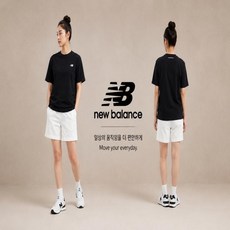 뉴발란스 반팔티 티셔츠 공용 스몰로고 NBNEGCO201