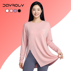 데이로리 스판덱스 여자 헬스복 여성 요가복 상의 긴팔 4colors