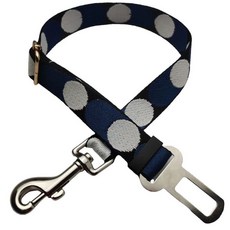 寵物坐車神器 車載寵物安全帶 狗狗汽車安全扣 泰迪出行安全繩 小中大犬通用, 1個, 寵物安全帶白藍色