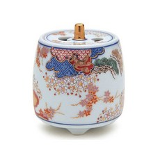 【新月集】有田燒 香爐 春秋文 筒型香爐, 1個