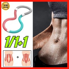 50% 할인! 신제품 소프트 훌라후프 다이어트 및 체형 관리 뱃살다이어트 훌라후프 호스 스프링 훌라후프 모델2.0, [1+1개] 핑크보라색파란색