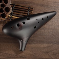 木火 十二孔陶笛 12孔 吹奏樂器 中音 演奏 入門, 1個, 木火升級款12孔AF熏燒偏黑